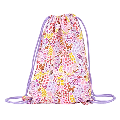 Drawstring bag - Flower gardens 