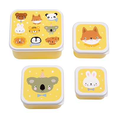 Lunch & snack box set - Animal friends 