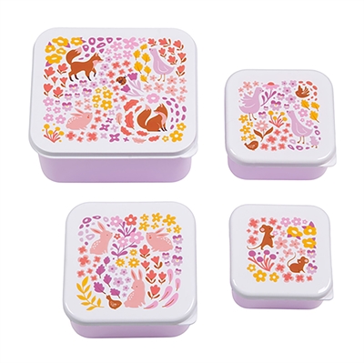 Lunch & snack box set - Flower garden 