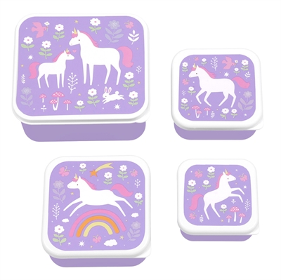 Lunch & snack box set: Unicorn dreams